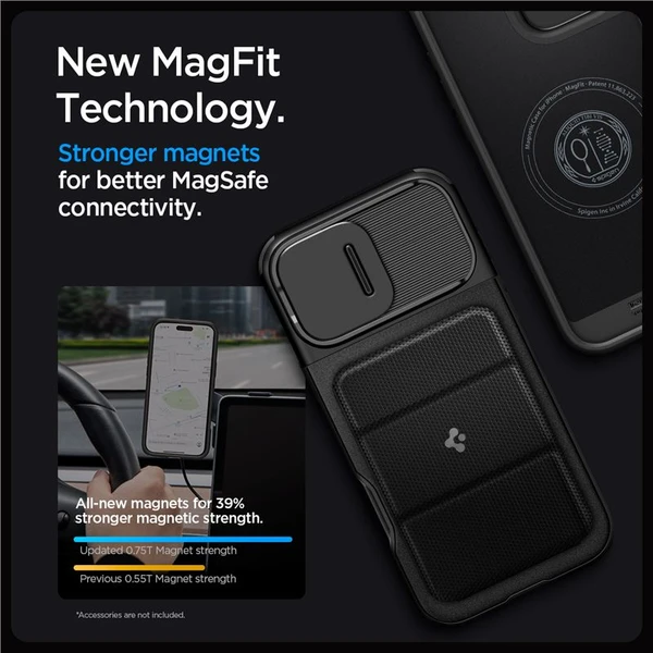 Spigen Optik Armor MagSafe kryt iPhone 16 Pro Max black - Puzdra - Obrázok bedf10886eed4045a9e0cd2457e63794