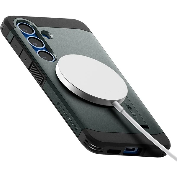 Spigen Tough Armor MagSafe kryt Samsung Galaxy S25+ zelený - Puzdra - Obrázok bef7401279a0469987f69fa4905425f4
