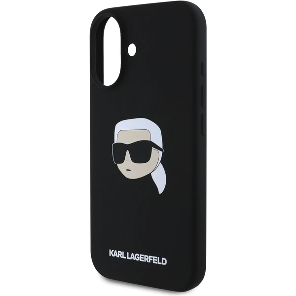 Karl Lagerfeld Liquid Silicone Karl Head MagSafe kryt iPhone 16 čierny - Puzdra - Obrázok bf2a9bf9d491489e83513ed4d5743eee