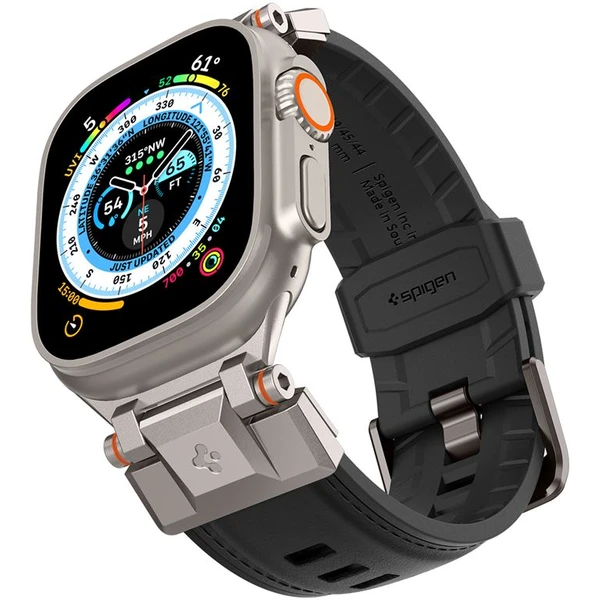 Spigen DuraPro Armor PU remienok Apple Watch Ultra 49/45/44/42mm čierny - Remienky - Hlavný obrázok