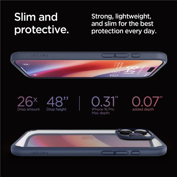 Spigen Ultra Hybrid kryt iPhone 16 Pro Max navy blue - Puzdra - Obrázok bfb4cb5160cb4760b405620de3a9dfae