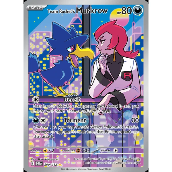 Team Rocket's Murkrow (DRI 200) - Destined Rivals [Holo] - Kusové karty - Hlavný obrázok