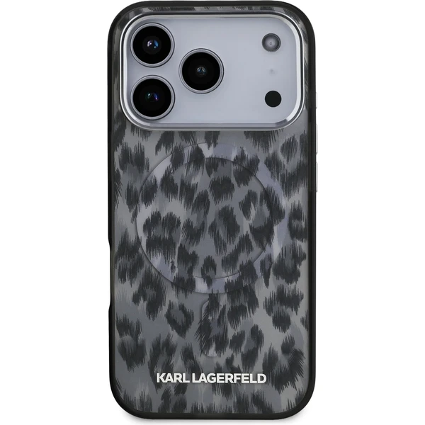 Karl Lagerfeld IML Leopard MagSafe Zadný Kryt pre iPhone 17 Pro sivý - Puzdra - Obrázok bfe03fae274f49cb91fb5cc82cbf5441