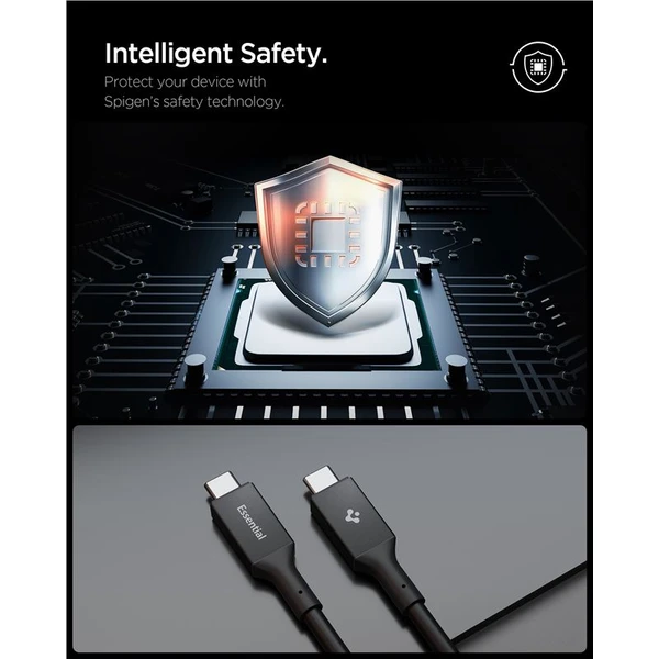 Spigen Essential USB-C/USB-C napájací kábel 240W 1,2m čierny - Káble a redukcie - Obrázok bffbb4c608a04d8d998aff4902d0ef56