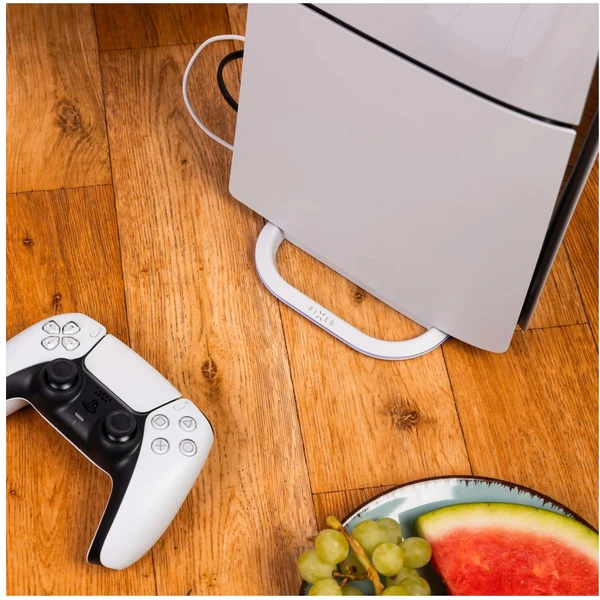 FIXED stojanček pre PlayStation 5/5 (Slim) a PlayStation 5 Pro s RGB LED biely - Nabíjačky - Obrázok c00d4a57417a4293b28ecc370357ccc2