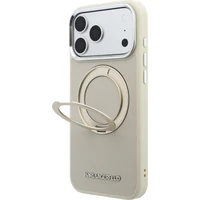 Karl Lagerfeld PU Saffiano Ring Stand MagSafe kryt iPhone 18 Pro Max béžový - Puzdra