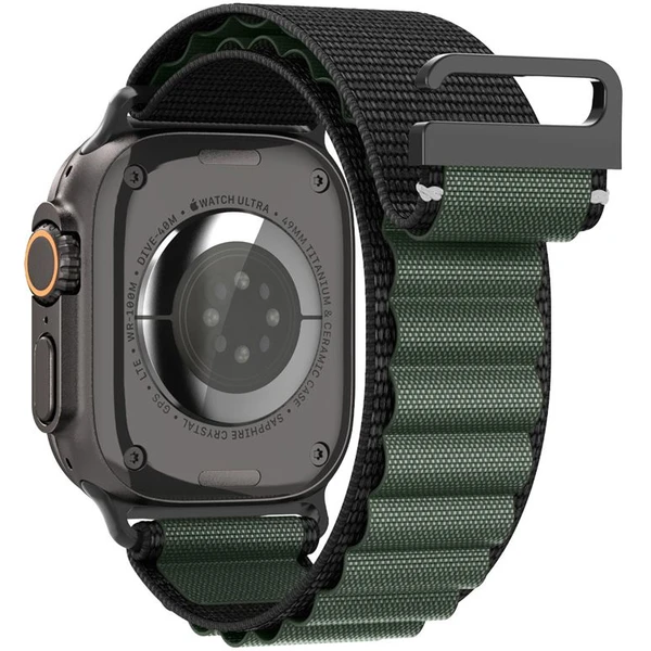 Spigen Fabric Band (hook) remienok Apple Watch 49/46/45/44mm čierny/zelený - Remienky - Obrázok c033f9f8cbc94c3f9ebb3b4c262c09e5