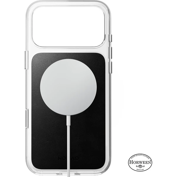 Nomad Clear Leather (Horween) MagSafe kryt iPhone 18 Pro Max Black - Puzdra - Obrázok c08a4e3ea9bf4ff3a7f7e4d5a561c104