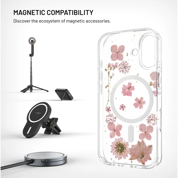 Zadný kryt FIXED MagBloom s podporou MagSafe pre Apple iPhone 17, Pink Blossom - Puzdra - Obrázok c0af4e1b2cc740e39b8930b475ca04ae