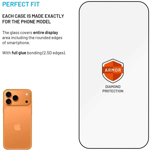 FIXED Armor 2,5D sklo s Anti-dust a AR vrstvou Apple iPhone 17 Pro Max čierne - Ochranné fólie a sklo - Obrázok c0c71f55b4f44974b74a844ed4f40bed