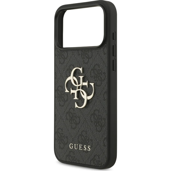 Guess PU 4G Metal Logo Zadný kryt pre iPhone 18 Pro Max Grey - Puzdra - Obrázok c0e0fed3086640a38cb9a9248d6ee7e5