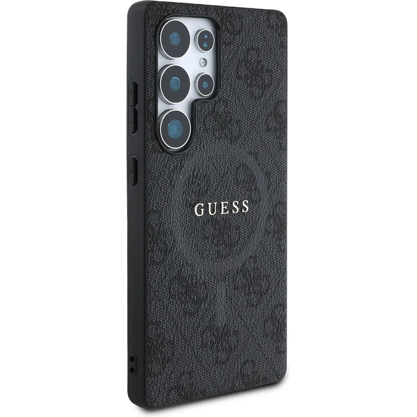 Guess PU Leather 4G Colored Ring MagSafe kryt Samsung Galaxy S25 Ultra čierny - Puzdra - Obrázok c101e4eef83d498a8b8427fb44278a00