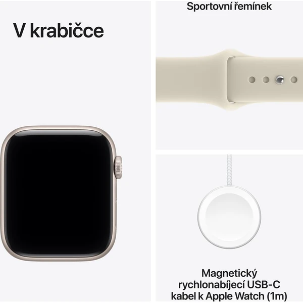 Apple Watch SE 3 (2026) 40mm Hvězdně bílý hliník s pískovým sportovním řemínkem S/M - Inteligentné hodinky - Obrázok c109c69bcd3d4486ad5f82efe8bcfda2