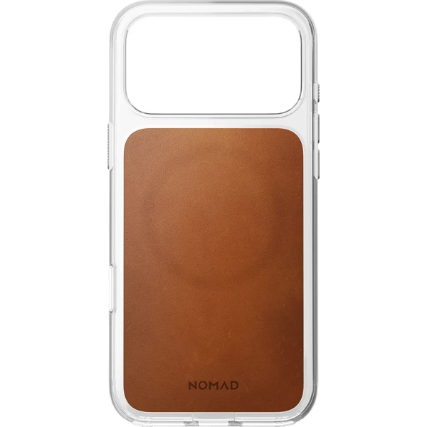Nomad Clear Leather (Horween) MagSafe kryt iPhone 17 Pro Max/18 Pro Max Saddle - Puzdra - Obrázok c133b526178a48deb47b259cc05fa8fd