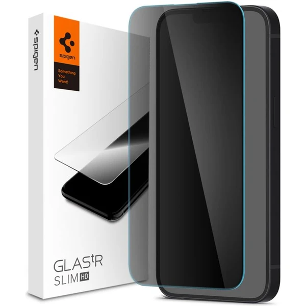 Spigen tR Slim HD ochranné sklo iPhone 17e/16e/14/13 Pro/13 čierne - Ochranné fólie a sklo - Hlavný obrázok