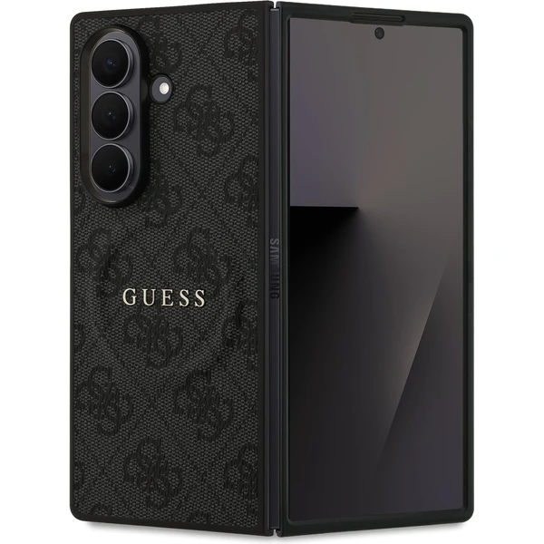 Guess PU Leather 4G Colored Ring Magnetic kryt Samsung Galaxy Z Fold 7 čierny - Puzdra - Hlavný obrázok