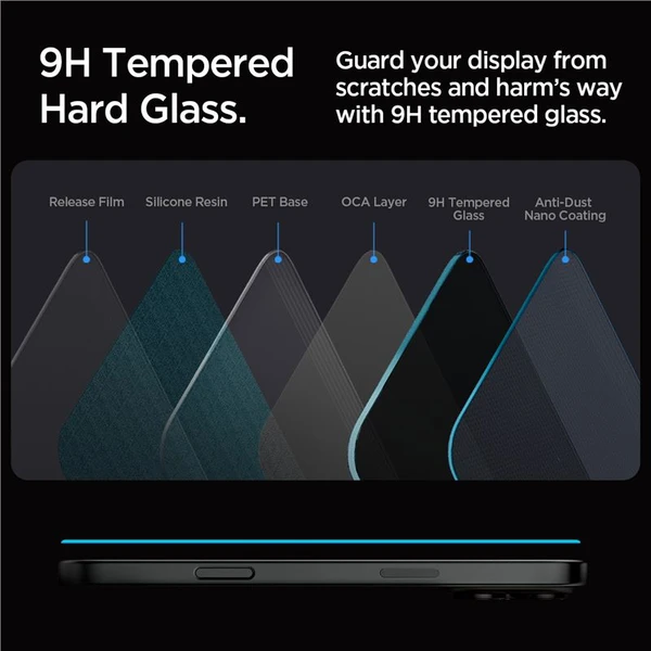Spigen Glass tR EZ Fit (Privacy) tvrdené sklo iPhone 17 Pro Max/16 Pro Max číre (2 ks) - Ochranné fólie a sklo - Obrázok c18531a4551e4b0b8aaca0a7e51182fc