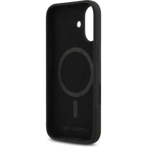 Karl Lagerfeld Liquid Silicone Double Heads MagSafe kryt iPhone 17 čierny - Puzdra - Obrázok c188209238c74be2a6fb890b096b6760