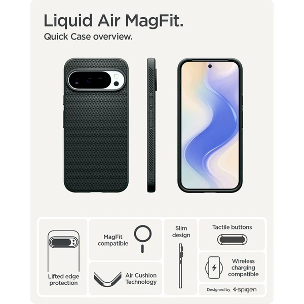 Spigen Liquid Air MagSafe kryt Google Pixel 10 Pro XL zelený - Puzdra - Obrázok c1955b17b6864be387eff7d62a17d50d
