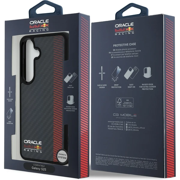 Oracle Red Bull Racing Carbon Powerbar MagSafe kryt Samsung Galaxy S25+ čierny - Puzdra - Obrázok c19d7e386beb4095bb4634484ec0aac2