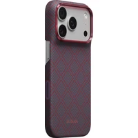 Pitaka Edge Case Argyle MagSafe kryt iPhone 18 Pro Blue's Red - Puzdra