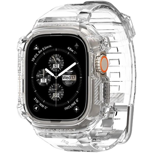 Spigen Rugged Armor Pro krytý s remienkom Apple Watch Ultra 3/2/1 (49mm) číry - Puzdra - Obrázok c1dd625dac954e8f910c066180c026a5