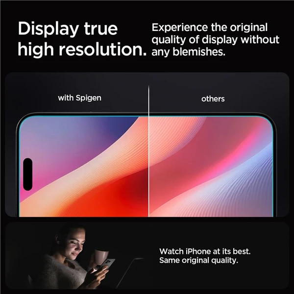 Spigen Glass tR EZ Fit tvrdené sklo iPhone 17 Pro Max/16 Pro Max číre (2 ks) - Ochranné fólie a sklo - Obrázok c1f11e3356944d1193419732ddb58953