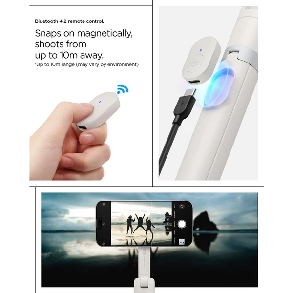 Spigen Selfie Stick MagSafe+ Tripod selfie tyč béžová - Držiaky - Obrázok c23c0589070e487b980ba57e082a4402