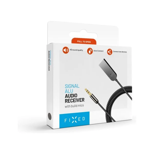 FIXED Signal Alu Bluetooth audio prijímač so zabudovaným mikrofónom sivý - Sieťové karty - Obrázok c25b190e97304201b58f1c83e391ee1d