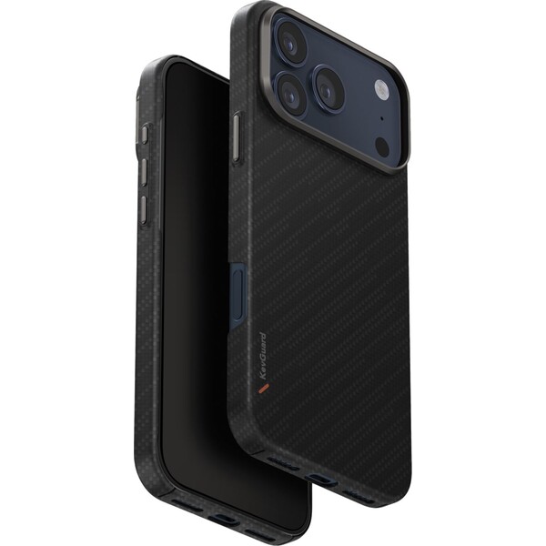 UNIQ Keva Edge MagClick MagSafe kryt iPhone 17 Pro Max Carbon Black - Puzdra - Hlavný obrázok