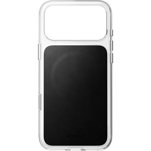 Nomad Clear Leather (Horween) MagSafe kryt iPhone 17 Pro Max/18 Pro Max Black - Puzdra - Obrázok c278d244cc2140168ab1f14df7e739ed