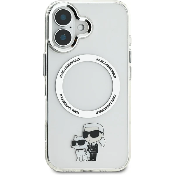 Karl Lagerfeld IML Karl and Choupette MagSafe kryt pre iPhone 16 číry - Puzdra - Obrázok c28b1a0e5d7c4074905831161c7fded3