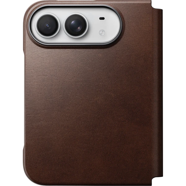 Nomad Traditional Leather Folio (Horween) MagSafe kožené puzdro iPhone Duo rustikálna hnedá - Puzdra - Obrázok c28b888ba399495690c2d656a1bc8c14