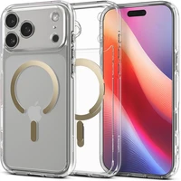 Spigen Ultra Hybrid MagSafe kryt iPhone 17 Pro Max clear gold - Puzdra