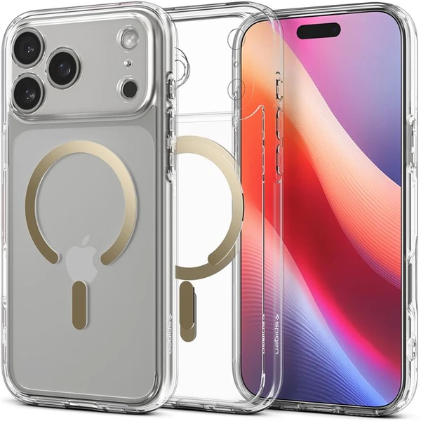 Spigen Ultra Hybrid MagSafe kryt iPhone 17 Pro Max clear gold - Puzdra - Hlavný obrázok