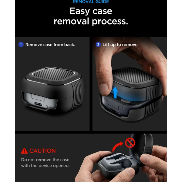 Spigen Rugged Armor puzdro Samsung Galaxy Buds4 Pro/Buds4, matne čierne - Puzdra - Obrázok c2e294cd16bb439e8df0c24ca47c04be