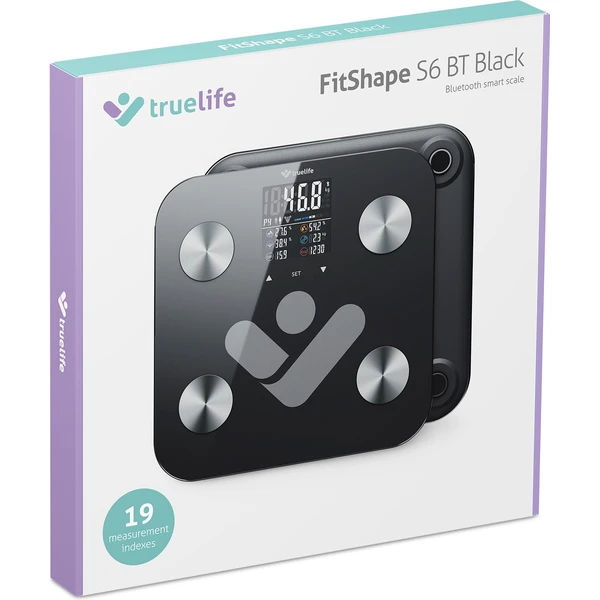 TrueLife FitShape S6 BT múdra váha čierna - Inteligentné váhy - Obrázok c2f14ee8825e4167a8465bf4f55ed7f4