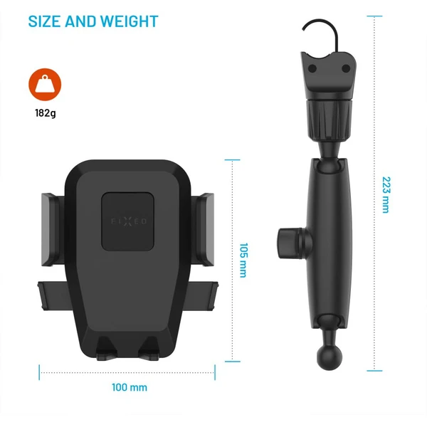 FIXED Iconiq Mirror univerzálny držiak do auta s nohou na spätné zrkadlo čierny - Držiaky - Obrázok c30e53bf0db64558936923747e489a05