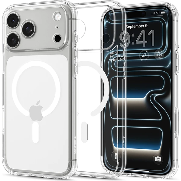 Spigen Ultra Hybrid MagSafe kryt iPhone 18 Pro/17 Pro priehľadná biela - Puzdra - Obrázok c31ec15a0d79450b8913c275ffcdfc5b
