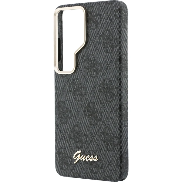 Guess PU 4G Skript Kovové Logo Magnetický kryt Samsung Galaxy S26 Ultra čierny - Puzdra - Obrázok c33ba0ca03474016bd7e19731c75cb21