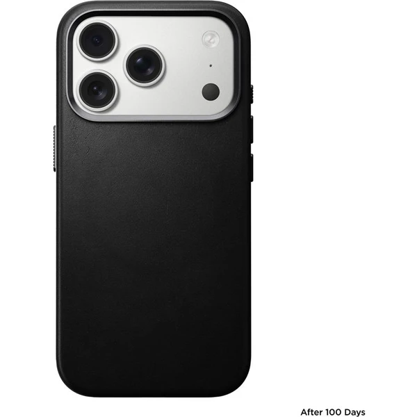 Nomad Traditional Leather Case MagSafe kožený kryt iPhone 17 Pro Black - Puzdra - Obrázok c34ec48ac1ec49169fe6dce73f1fe723