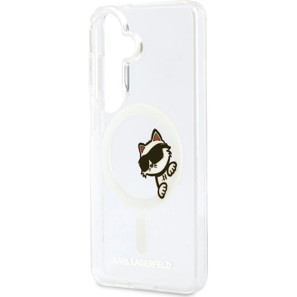 Karl Lagerfeld IML Choupette Peekaboo Logo Magnetický kryt Samsung Galaxy S26+ priehľadný - Puzdra - Obrázok c3c3d5b91f8e42daa198a771f032f492