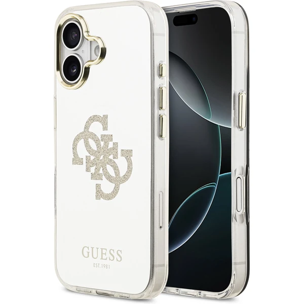 Guess PC/TPU Mirror 4G Glitter Logo MagSafe kryt iPhone 17 zlatý - Puzdra - Hlavný obrázok