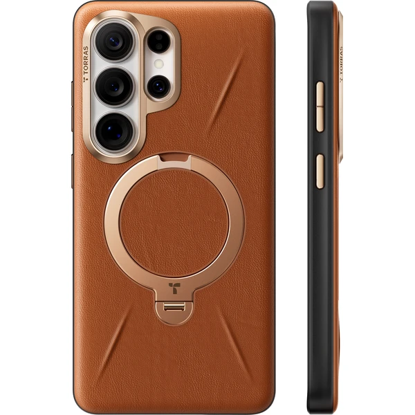 Torras Ostand Q3 VegSkin MagSafe kryt Samsung Galaxy S26 Ultra amber brown - Puzdra - Obrázok c3e2754c6f964336a454f65a290f4a14
