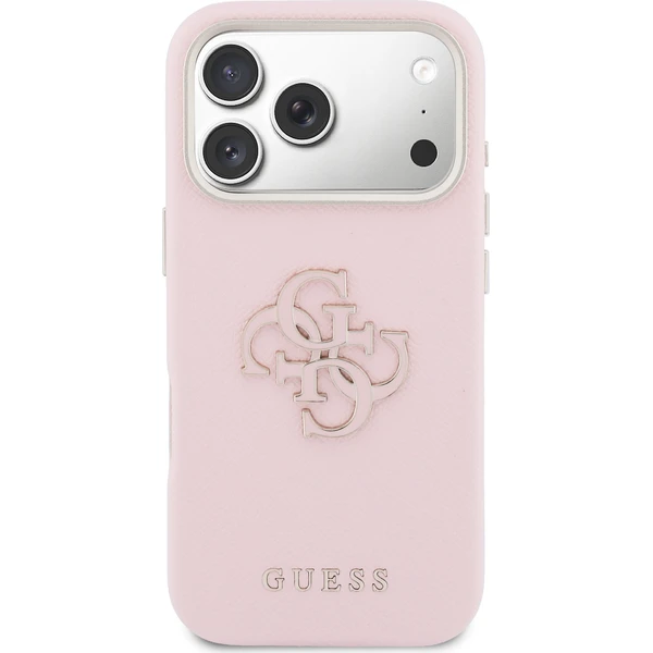Guess PU Resin Logo kryt iPhone 17 Pro ružový - Puzdra - Obrázok c3e6c65ab71d4dfb9b9cd692d21cc34e