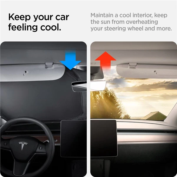 Spigen CryoShade Front Windshield Sunshade slnečná clona Tesla Model Y/3 - Ochranné fólie a sklo - Obrázok c3ea3f22ee09496f89b5debd192a1f34