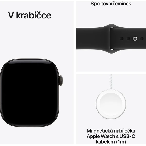 Apple Watch Series 12 Cellular (46mm) Černý hliník s černým sportovním řemínkem M/L - Inteligentné hodinky - Obrázok c3ec18c5f9e447cca576bb8e984d4cef