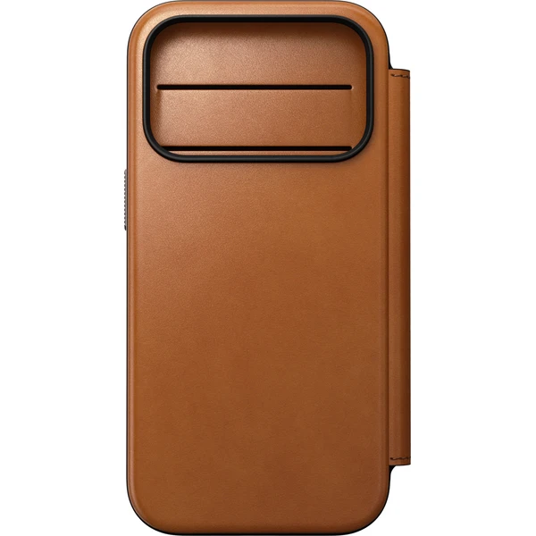Nomad Modern Leather Folio (Horween) MagSafe kožené puzdro iPhone 18 Pro Saddle - Puzdra - Obrázok c4120214edb54dd281c602a79dec2c56