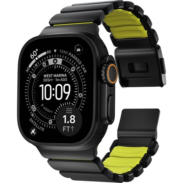Nomad Stratos Band FKM remienok Apple Watch 45/46/49mm Black Titanium/Volt - Remienky - Obrázok c425fed828014166b0868afafd548192