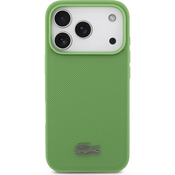 Lacoste PVC Iconic Petit Pique Metal Logo MagSafe Zadný Kryt pre iPhone 18 Pro Estragon - Puzdra - Obrázok c42992a1786f422594bce6a4f6a9deee